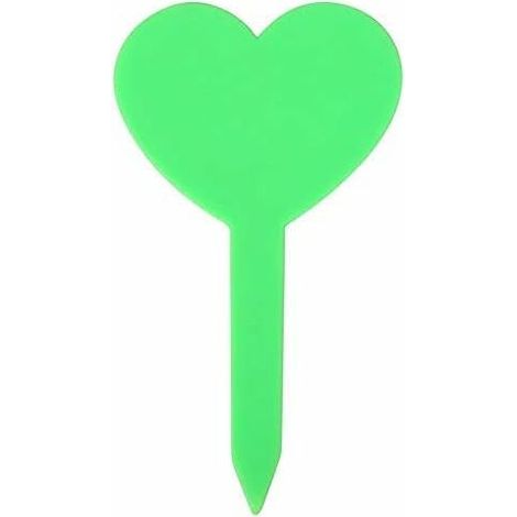 100Pcs Couleurs Label De Jardinage en Forme De Coeur De Matériel De PVC De Label De Plante Résistant à l'eau Durable(Vert) (1/5)