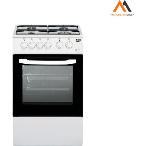 BEKO CUCINA A GAS 4 BRUCIATORI FORNO ELETT.54LT 50x50 BIANCO