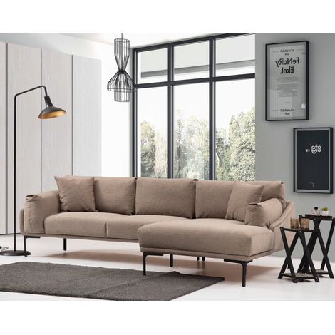 Ecksofa rechts Leo Mokka (1/5)