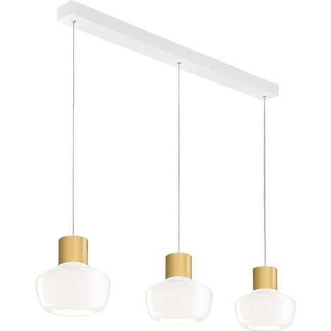 Suspension Led Kino 36 W 3900 Lm 3000 K, Dimmable, Structure En Métal Et Verre Borosilicate Blanc - Ip20 Classe 1 (1/3)