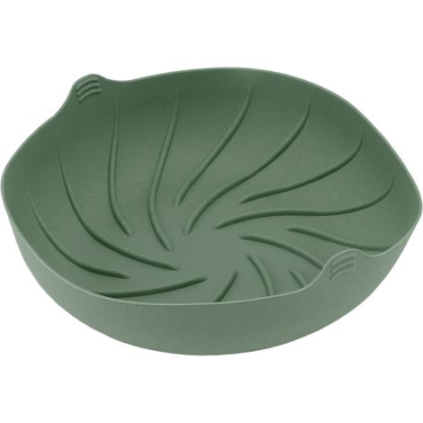 Large Round Silicone Fryer Liner High Temperature Resistance Fryer Silicone Basket for Instant Cooker Microwave Oven Dark Green