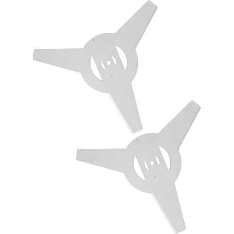 Lot de 2 lames de débroussailleuse à 3 dents en acier inoxydable, anti-enroulement, accessoires de désherbage, longueur 20 cm. (1/5)