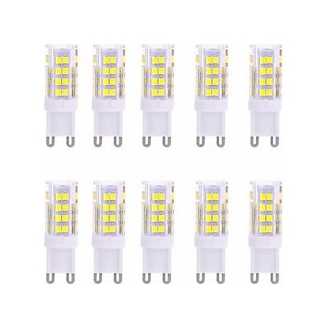 Ampoules LED G9 à intensité variable, 5 W, équivalent halogène 50 W, lumière chaude 5 000 K, ampoules à culot G9 à deux broches AC 120 V, paquet de 10 (1/5)