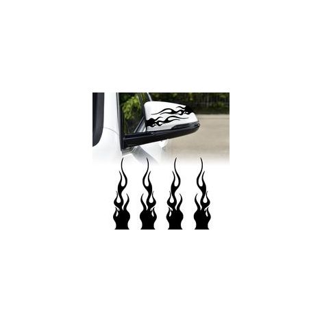 Lot de 4 autocollants en vinyle réfléchissants 15 cm pour voiturette de golf, véhicules tout-terrain, motos, vélos, skateboard, ordinateur portable, décoration universelle (Noir)