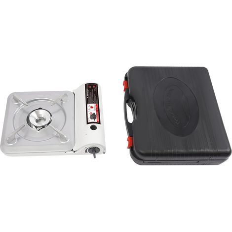 Réchaud de Camping Portable, Réchaud à gaz 3500W avec Plaque de Gril et Étui Portable, Réchaud de Camping au Butane pour BARBECUE Réchaud de Camping pour la Cuisine en plein air Rassemblement de Voyag (1/5)