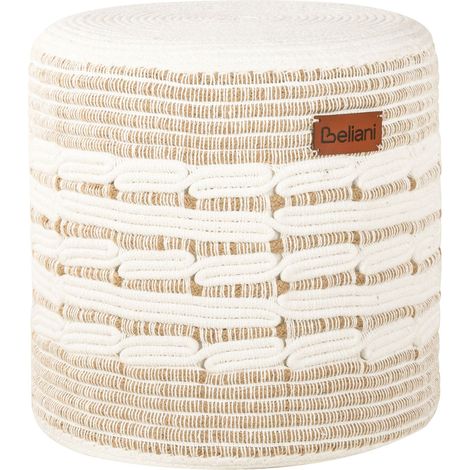 Pouf ABTIN Jute Weiß