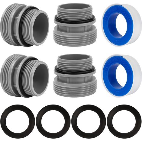 Ensemble de 4 adaptateurs pour tuyau de piscine – Connecteur de pompe de piscine 4560 pour tuyau de piscine de 40 mm à 1,5 pouce – Compatible avec les pompes de filtration Intex (1/5)