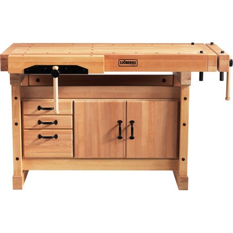 Sjöbergs Hobelbank ELITE 1500 + Schrankmodul Unterschrank SM03 Werkbank (1/3)