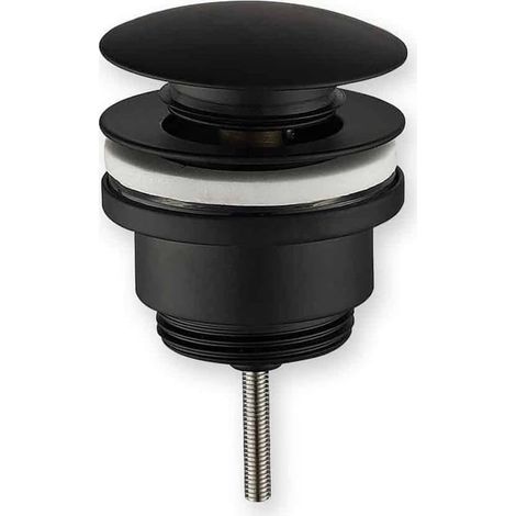 Luxuriöser Klick-Abflussstopfen 1¼" matt – Abflussstopfen – Abflussstopper – Universeller Pop-up-Abflussstopfen – schwarz (1/2)