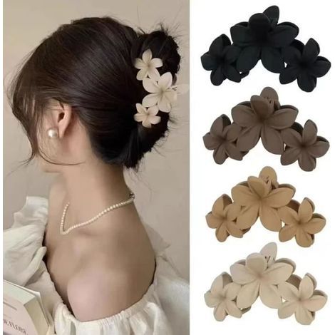 Hair Clips - Unspecified - 4pcs - Coordinating Flower - Multiple Colors - For Women (1/4)