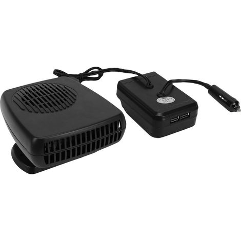 Chauffage sur batterie compatible Makita BL1850 200W 2 vitesses silencieux dégivreur désembueur voiture avec 2 ports USB (1/5)