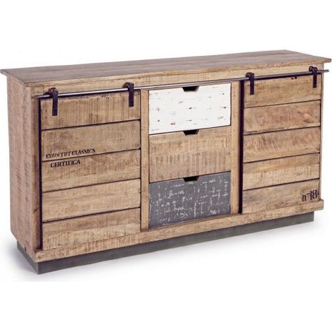 Credenza 2 Ante 3 Cassetti Tudor in Legno