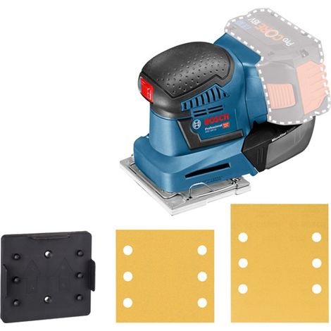 Bosch Akku-Schwingschleifer GSS 18V-10 + Grundpl. ohne Akku ohne Lader im Karton