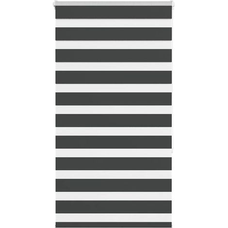 Doppelrollo Schwarz 90x150 cm Stoffbreite 85,9 cm Polyester
