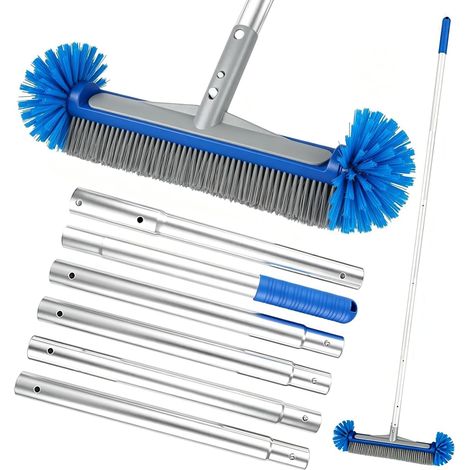 Pool Brush 43 cm Handle 220 cm – Pool Cleaning Kit Effortless effective cleaning, scratch protection of walls, adjustable length, versatile above ground and in-ground (1/5)