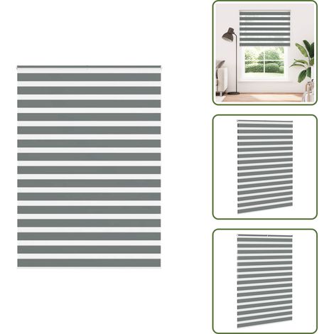 vidaXL Zebrarollo Dunkelgrau 160x200 cm Stoffbreite 155,9 cm Polyester (1/5)