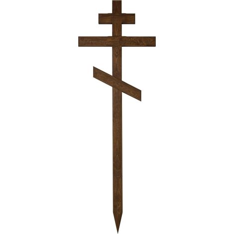 Croix orthodoxe en bois pour tombe – croix funéraire de cimetière