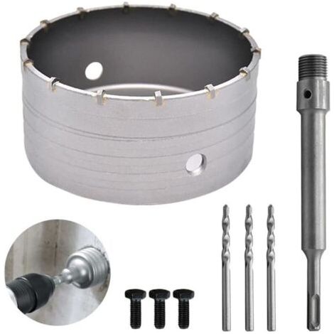 BARKBUSTERS 160mm Scie à Cloche Bi-Metal pour Carrelage Beton, Scies Cloches Carotteuse Trépan Beton, avec Adaptateur SDS Plus 220 mm et 3 Foret de Centrage 110 mm (160MM) (1/4)