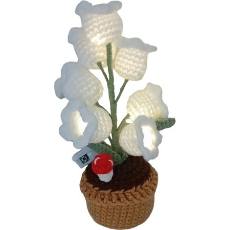 Planta en maceta hecha a mano del valle - Luz nocturna blanca