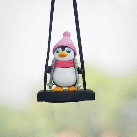 Décoration de voiture avec pendentif canard mignon, pendentif canard pivotant pour rétroviseur intérieur, accessoire de voiture