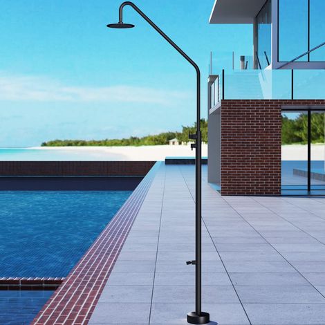 Imex -  Ducha Piscina Exterior Acero S.316 Negro Serie  Dakota