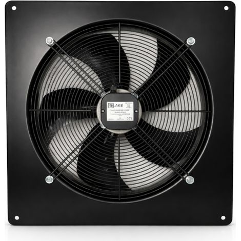 Extractor Helicoidal Empotrable Bilake Ø450 mm 5380 m³/h - 250W Ventilador Industrial de Pared en Acero IPX4