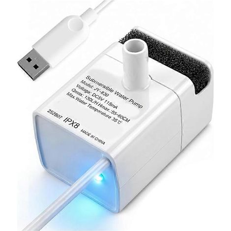 Chat eau fontaine pompe, JY-830 remplacement pompe pour acier inoxydable Fountains, IP68 résistant à l eau, 5V bas (1/5)