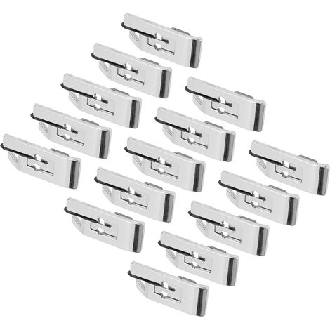 Lot de 15 pieds-de-biche à clipser en acier inoxydable pour surjeteuses domestiques