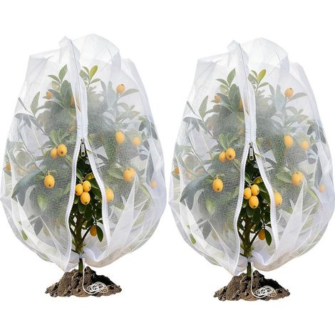 GDHZS- 2pièces 1,8mx1,8m Filet Anti Oiseaux,Filet Arbre Fruitier avec Fermeture éclair et Cordon de Serrage,Mailles Fines Filets pour Jardin,pour Protection (1/5)