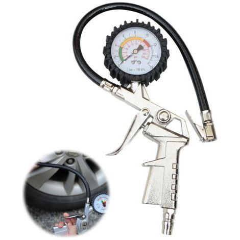 Manometre Pression Pneu, Jauges de Pression Des Pneus, Numérique Manomètre, Pistolet de Gonflage Manomètre,Testeur de Pression Des Pneus,Gonflage Pneu Voiture Avec Ecran LCD pour Voitures Mot (1/5)
