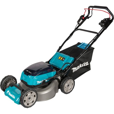 Makita Akku-Rasenmäher 2x18V / 5,0 Ah, 4 Akkus + Ladegerät