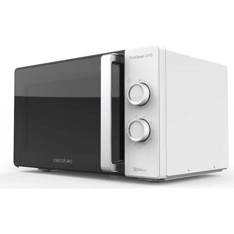 Four à micro-ondes cecotec proclean 4110/ 700w/ capacité 23l/ fonction gril/ blanc et noir.