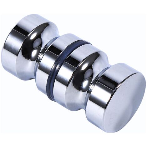 Alliage d'aluminium 1.1 "dia poignée de porte en verre simple poignée de cabinet de douche de salle de bain avec vis