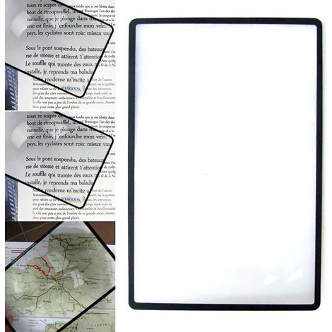 Loupe 3x Grande loupe Feuille Pleine page Lecture de livre Ai