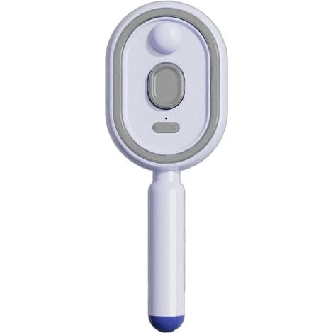 Brosse à cheveux vapeur électrique avec brumisateur d'eau, réduit les frisottis, antistatique, portable et sans fil, démêlante et douce pour les cheveux, violette (1/5)