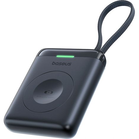 Powerbank da 1640 mAh 5W EnerFill FW11 per Apple Watch con cavo integrato - nero