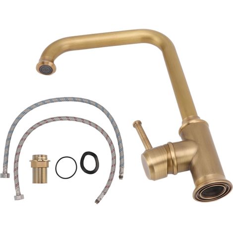 Robinet Mitigeur Lavabo Vintage Élégant et Robust, Eau Chaude Froide, pour Cuisine Salle de Bain, Robinet de Vasque (1/5)
