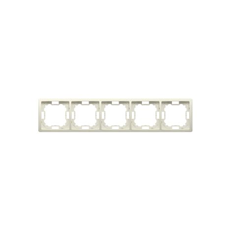 Cadre 5 Faces - Beige - 5 Prises - Montage En Saillie - Design Moderne (1/4)
