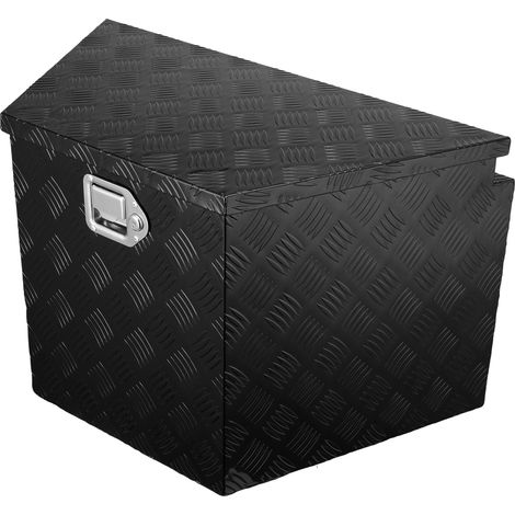 Mophorn Caja de lengüeta para remolque, caja de herramientas con placa de diamante de aleación de aluminio, caja de almacenamiento para remolque resistente con cerradura y llaves (1/5)