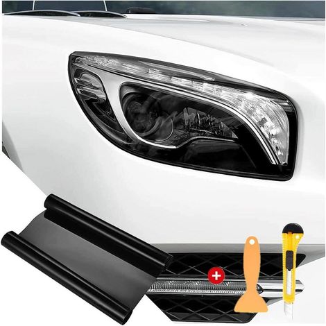 Scheinwerfer Tönungsfolie Auto 120x30cm Schwarz Wasserdicht (1/5)