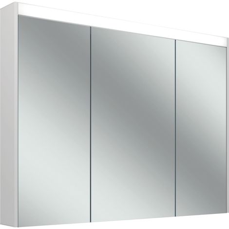 Armario con espejo Schneider OBJECT Line Comfort LED, 3 puertas