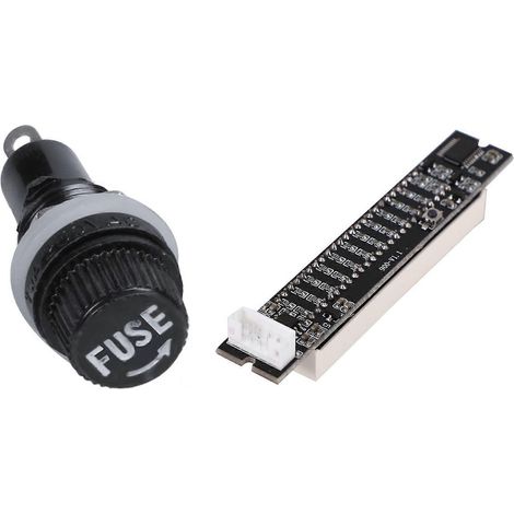 Dix porte-fusibles en plastique à montage sur panneau 10 A AC 250 V 5 mm x 20 mm avec mini indicateur double à 12 chiffres. (1/5)