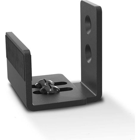 Adjustable Floor Guide, Bottom Guide for Sliding Wooden Door/Wall, Black U-Shape (1/5)
