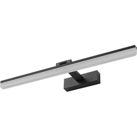 GOECO LED acrylic ceiling light rectangular design, black, 40x18x7 cm, white light 6500K, 9W, ideal for mirrors and dressing rooms (1/5)