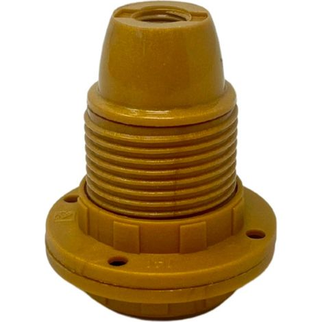 E14 Lampenfassung Asf Alle Gewinde + 2 Unterlegscheiben, Gold Glänzend