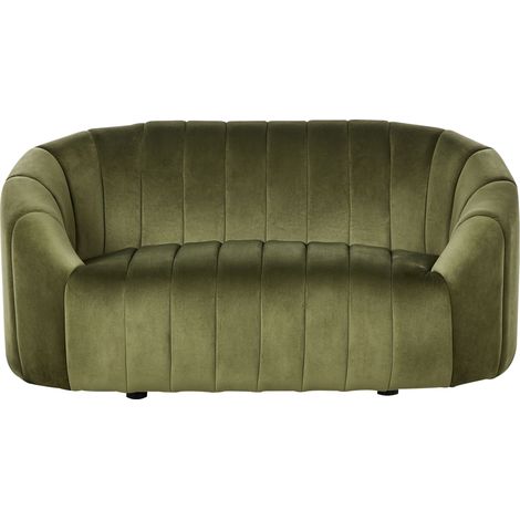 Sofa 2-Sitzer MALUNG Samtstoff Dunkelgrün