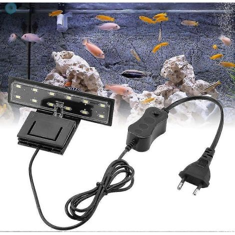 Lampe LED 5W pour aquarium, lampe à pince pour plantes d'eau douce ou d'eau de mer, lampe étanche (lumière blanche) (1/3)
