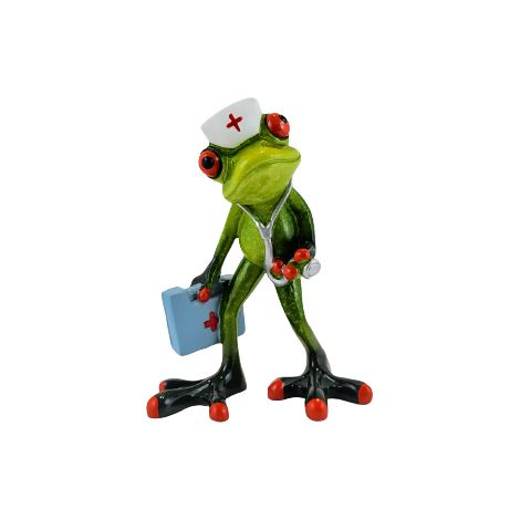 Frosch-Krankenschwester-Figur mit Erste-Hilfe-Set (1/5)
