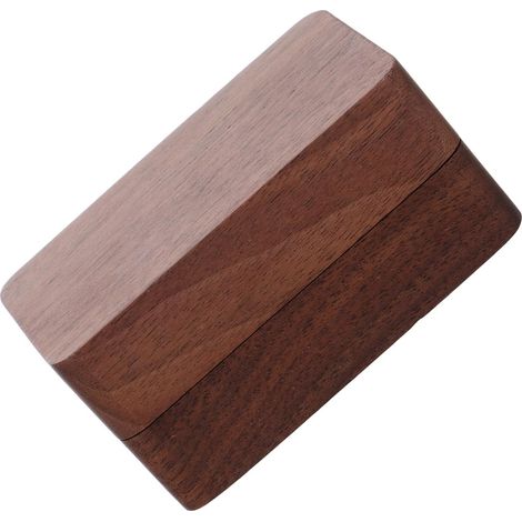 Holzringbox Rechteckigen Braunem Elegante aus Holz Vielseitiger Schmuckaufbewahrung für Verlobungen und Hochzeiten (1/5)