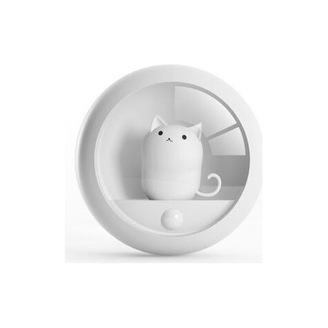 Chaton veilleuse intelligente capteur de corps humain lampe USB lampe de chevet Rechargeable cadeau créatif (1/5)